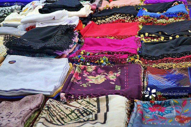 彩色围巾图片素材