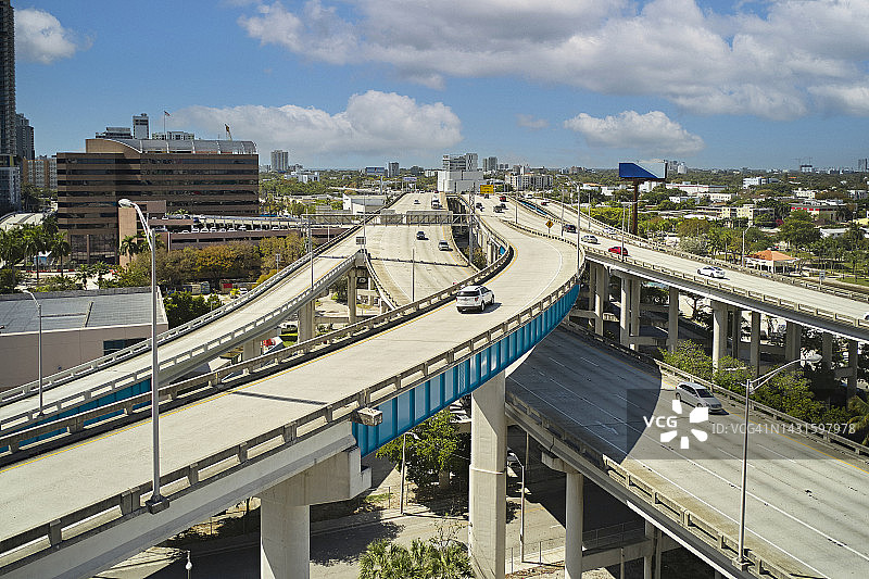 美国佛罗里达州迈阿密公路系统图片素材