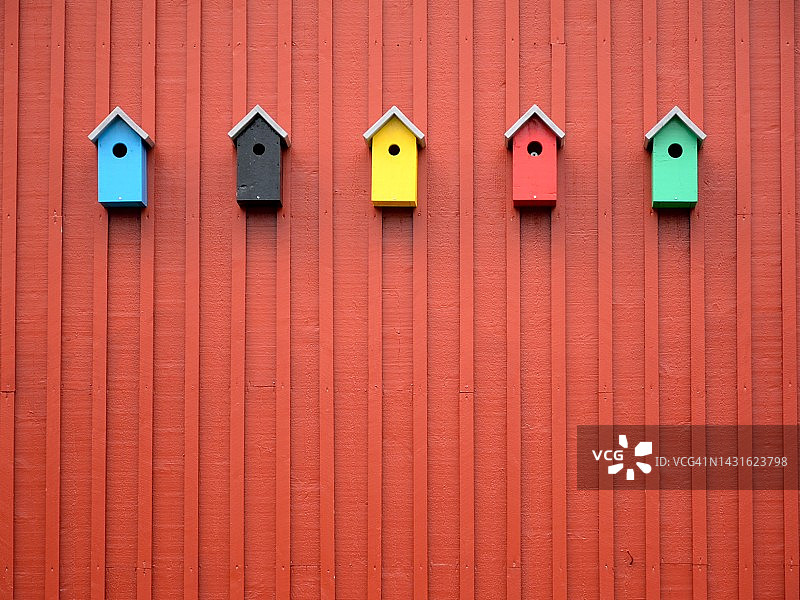 各种颜色的鸟窝箱图片素材