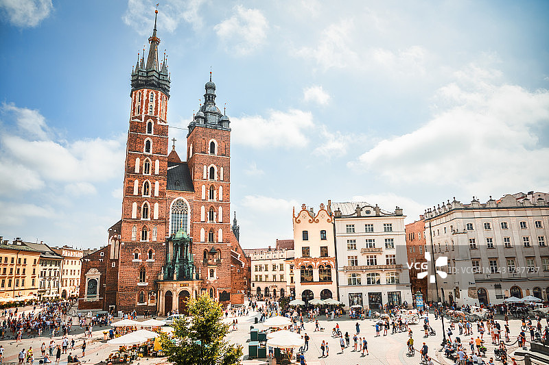波兰克拉科夫老城区图片素材