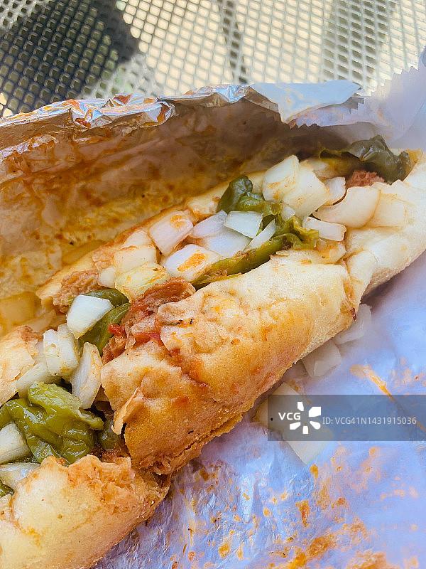 牛肚和牛舌三明治图片素材