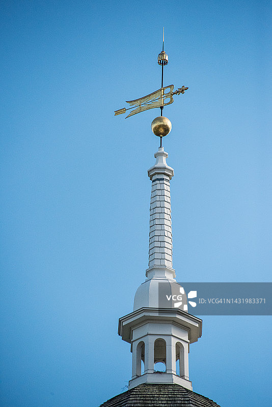 费城独立厅尖塔和风向标图片素材