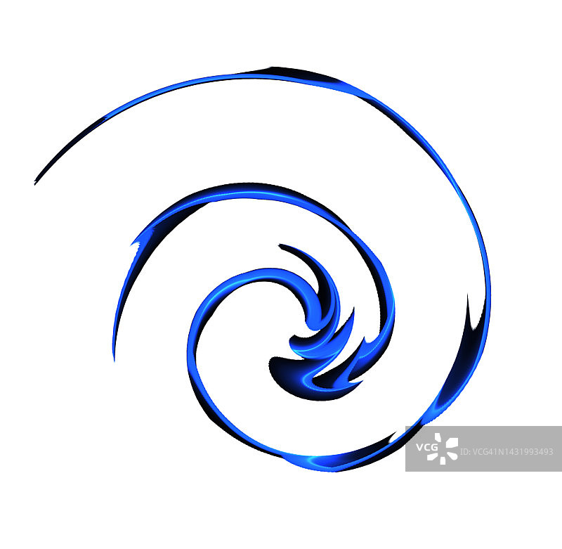 蓝色螺旋浮雕插画图片素材