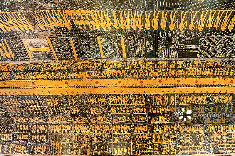 埃及卢克索拉美西斯五世、六世陵墓图片素材