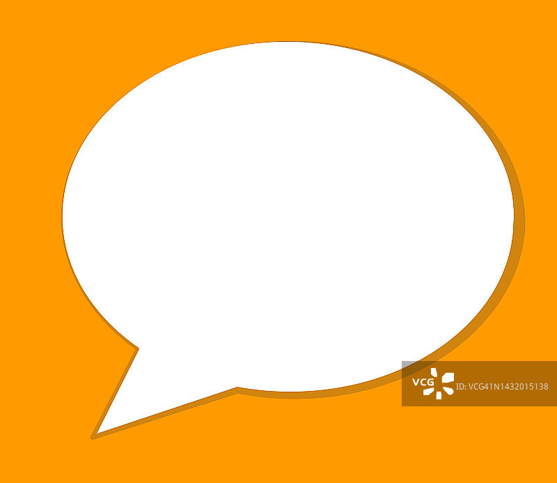 黄色背景上的对话气泡图片素材