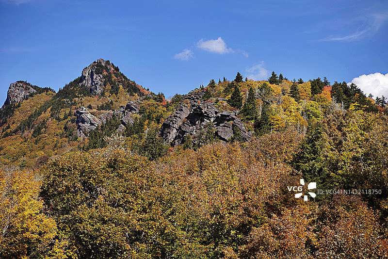 祖父山秋叶图片素材