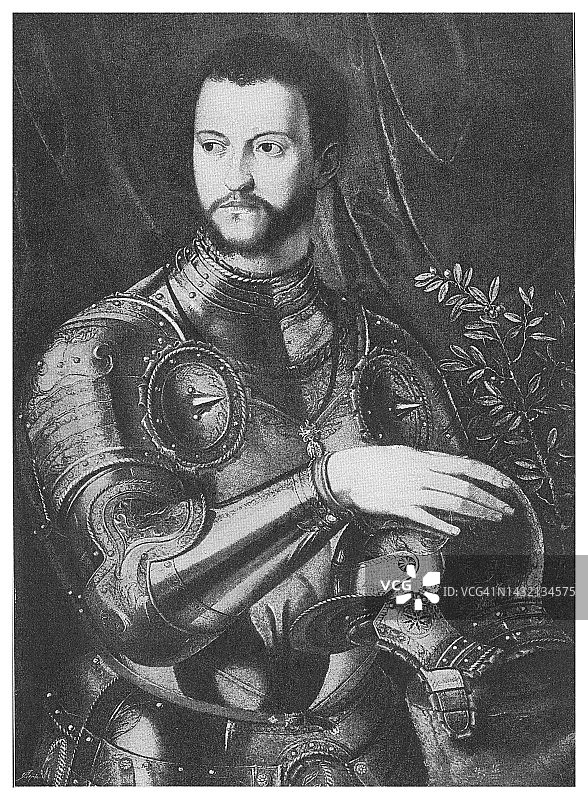 托斯卡纳大公科西莫一世·德·美第奇 портрет图片素材