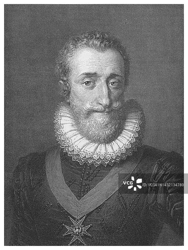 法国国王亨利四世肖像（1589年至1610年在位）图片素材