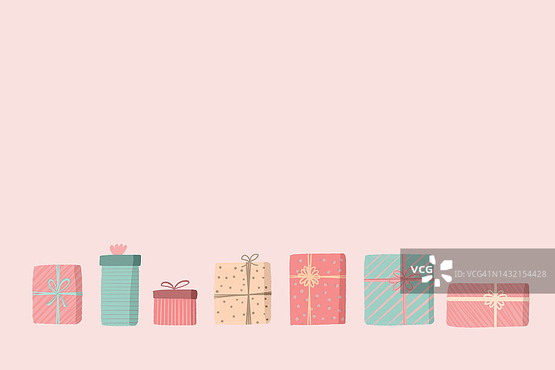 圣诞礼品盒插画图片素材