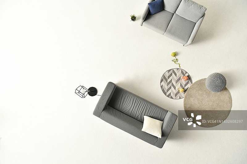 室内摄影棚顶部视角高角度白色图片素材