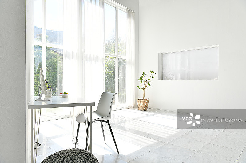 室内摄影棚顶部视角高角度白色图片素材