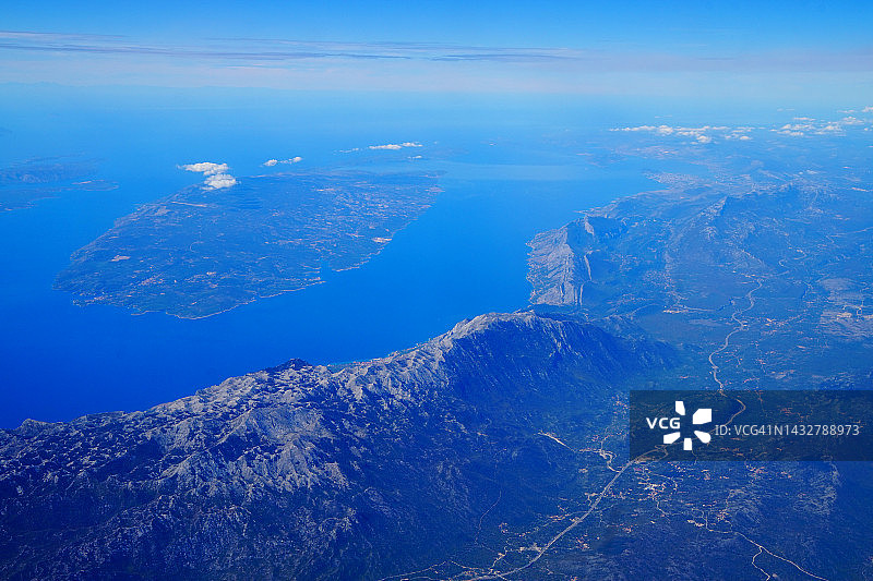 克罗地亚斯普利特布拉奇岛莫索尔山脉图片素材