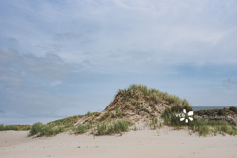 索姆湾海滩的沙丘图片素材