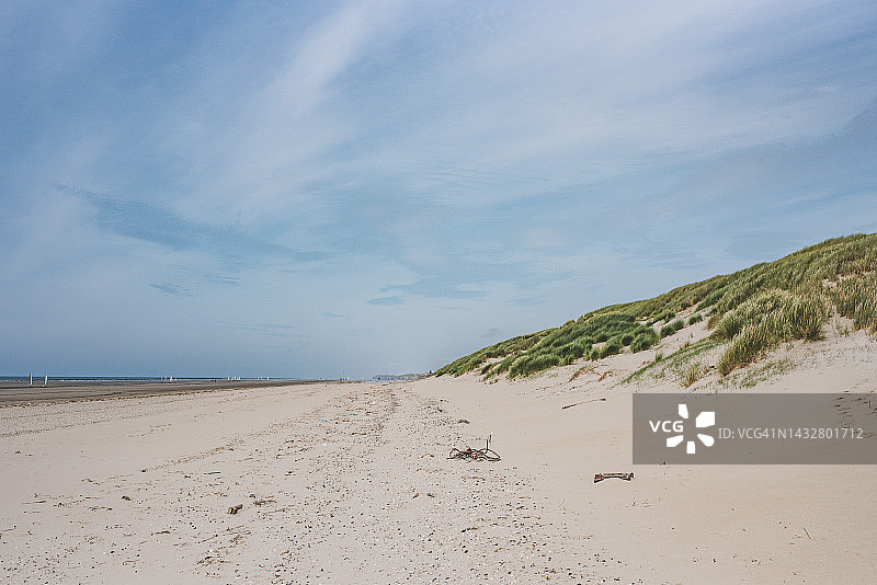 索姆湾海滩的沙丘图片素材