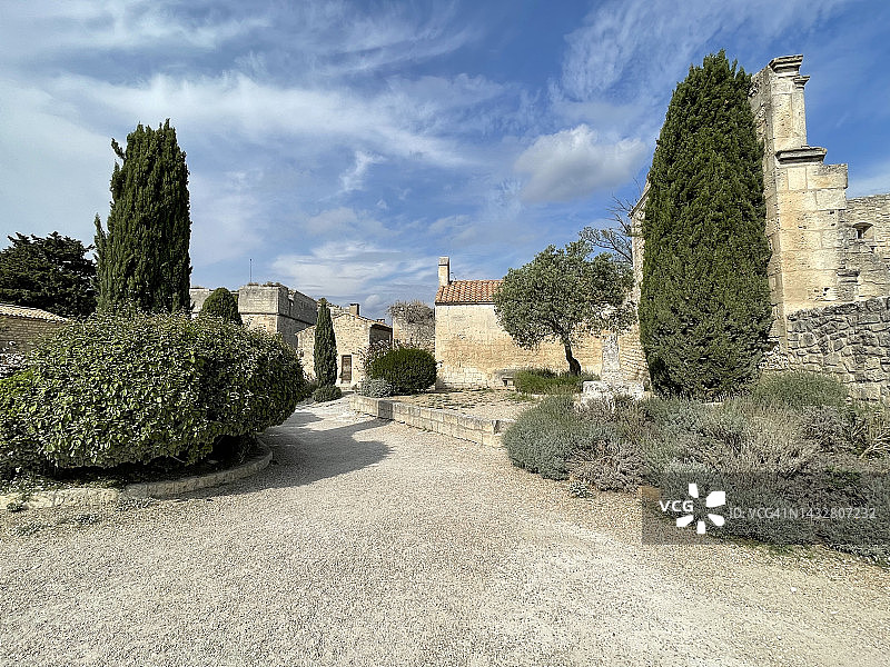 法国普罗旺斯-阿尔卑斯-蓝色海岸博克斯德普罗旺斯村庄景观图片素材