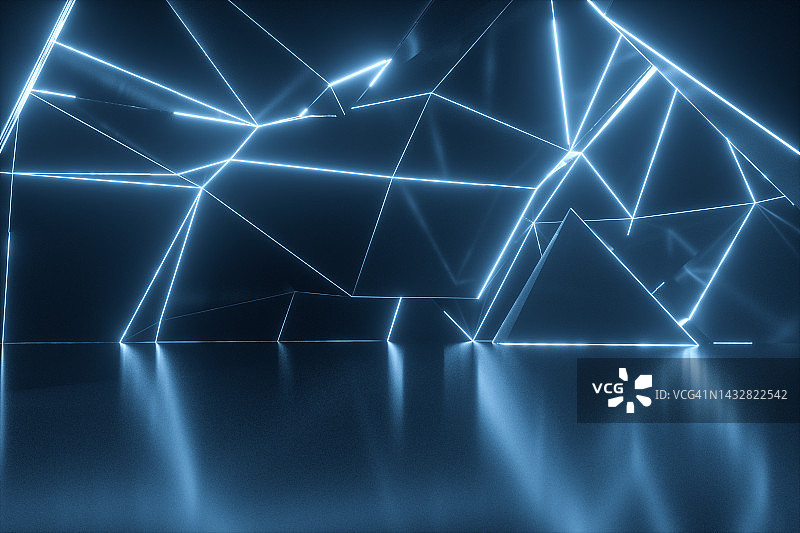 3D霓虹灯空间背景图片素材