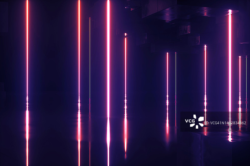 3D霓虹空间背景图片素材