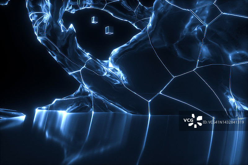 3D霓虹空间背景图片素材