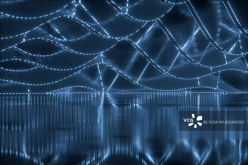 3D霓虹空间背景图片素材
