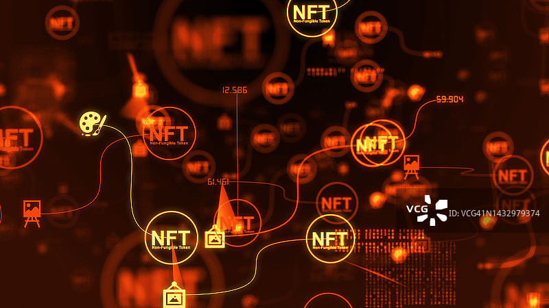 非同质化代币（NFT）插画图片素材