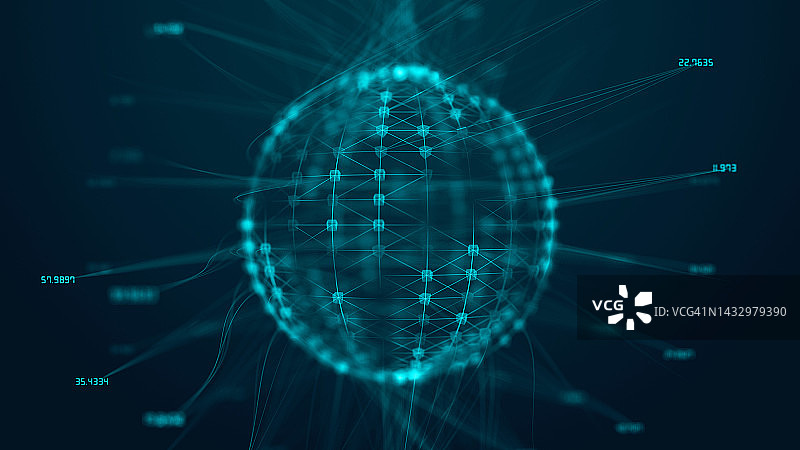 区块链技术插画图片素材