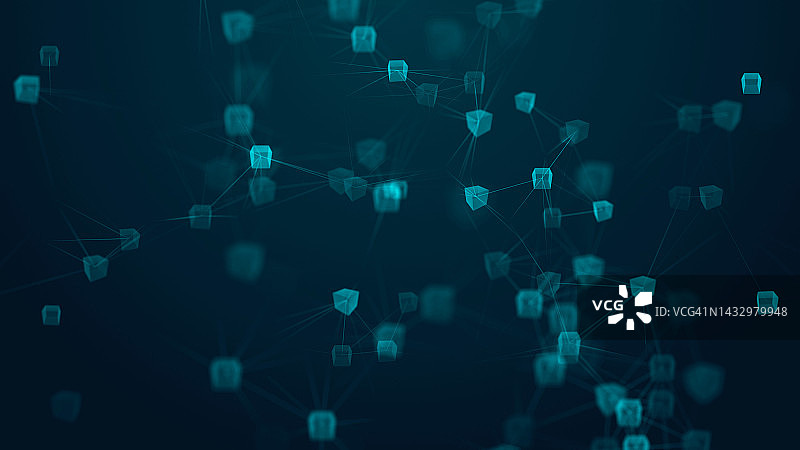 区块链技术概念插画图片素材