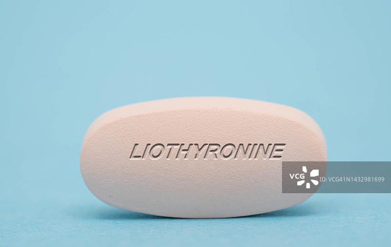 概念图：甲状腺素(T3)药丸图片素材