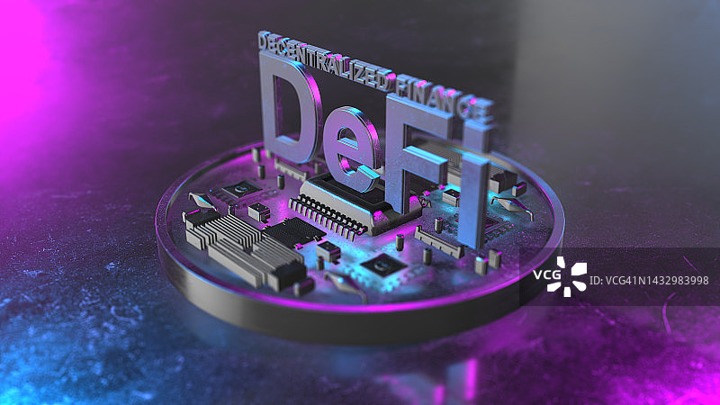 去中心化金融插画图片素材