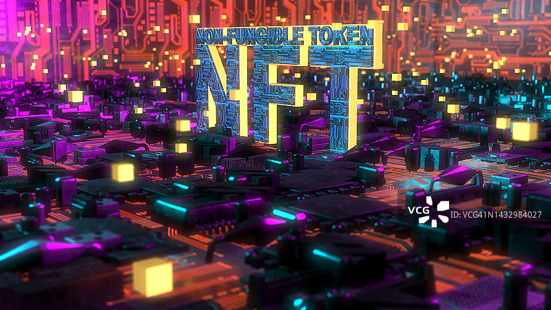 NFT代币插画图片素材