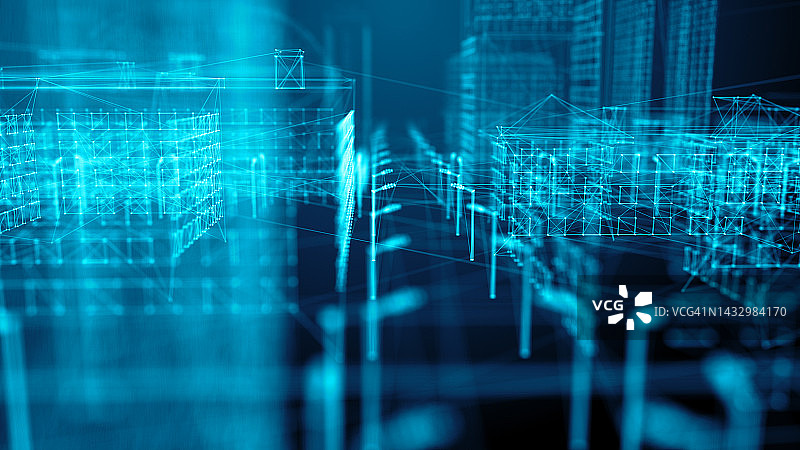 智慧城市概念插画图片素材