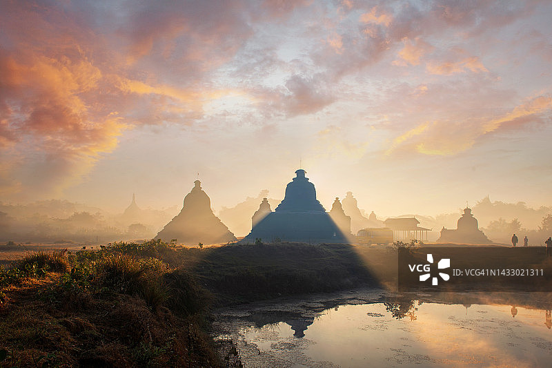 缅甸若开邦实兑地区庙宇图片素材