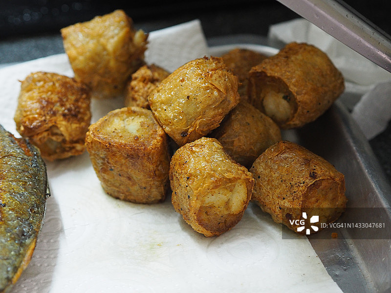 香炸蟹肉卷图片素材