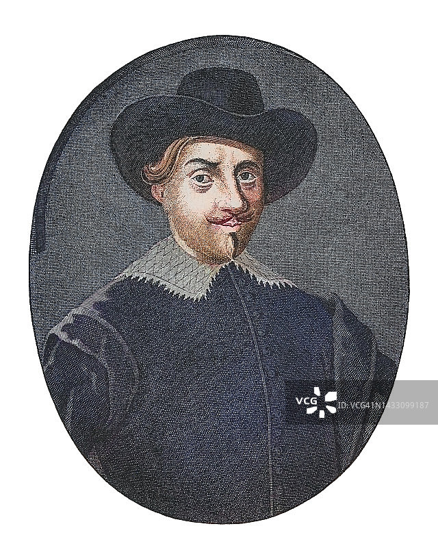 荷兰殖民总督安东尼·范·迪门肖像图片素材