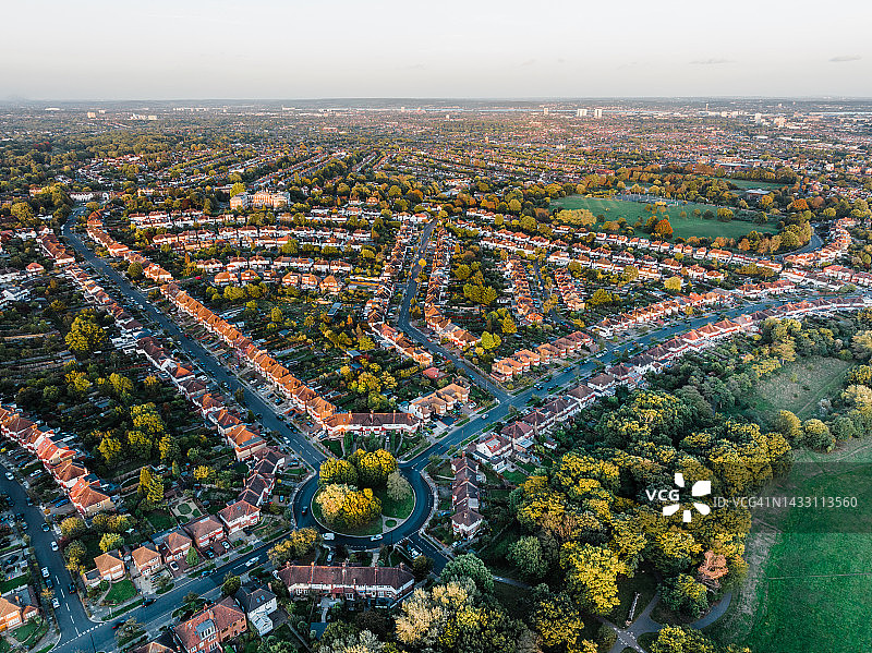 伦敦环岛交通枢纽鸟瞰图图片素材