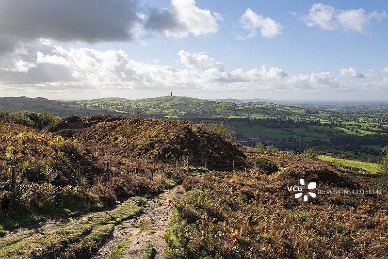 从英格兰柴郡泰格鼻郊野公园看到的景色图片素材