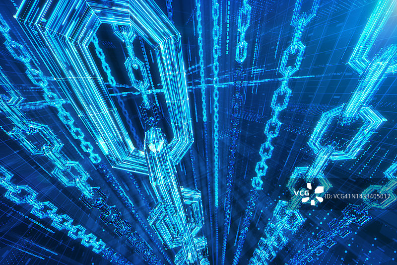 巨大的区块链背景图片素材