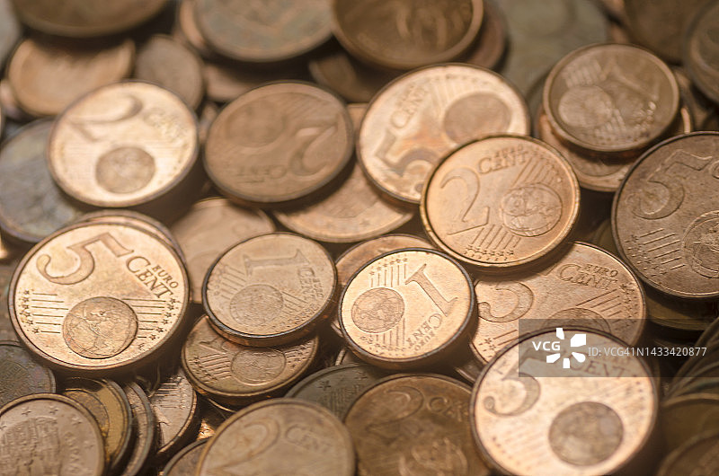 欧元硬币图片素材
