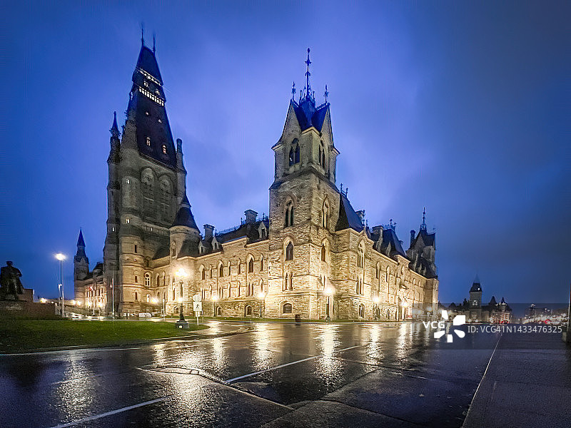 安大略省渥太华的加拿大议会大厦图片素材