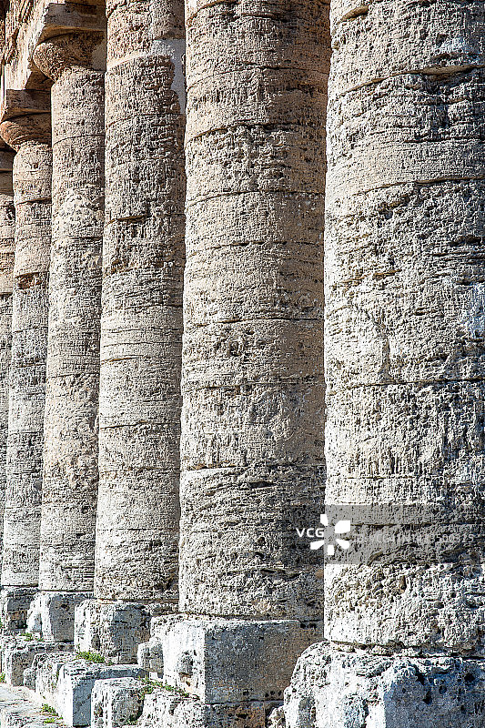 意大利西西里岛的塞格斯塔神庙图片素材