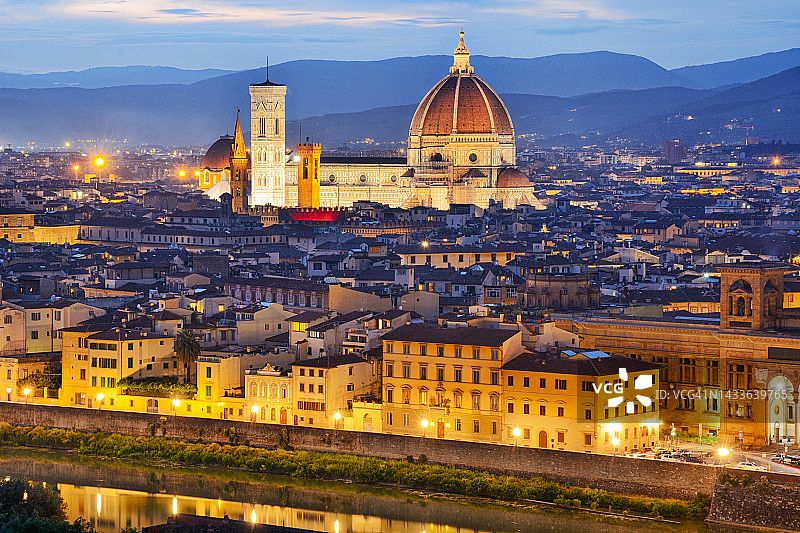 佛罗伦萨黄昏全景图片素材