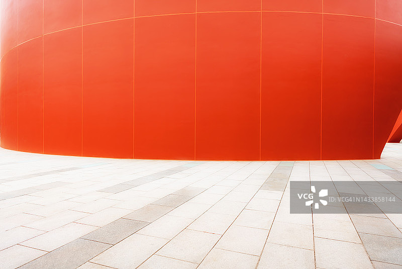 红色混凝土墙和瓷砖地板的特效绘图图片素材