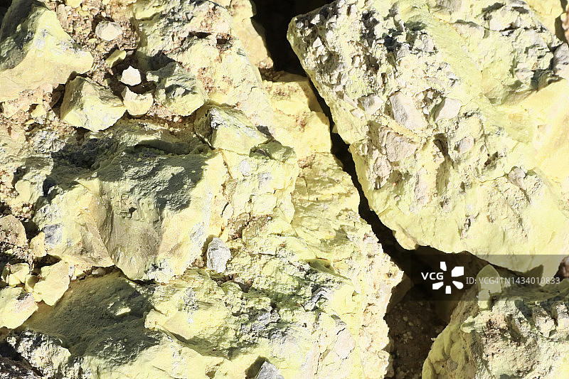 硫磺岩石特写图片素材