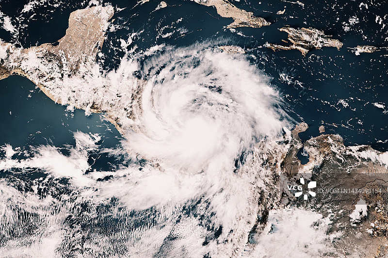 飓风“朱莉娅”2022云图，尼加拉瓜，3D渲染中性色图片素材
