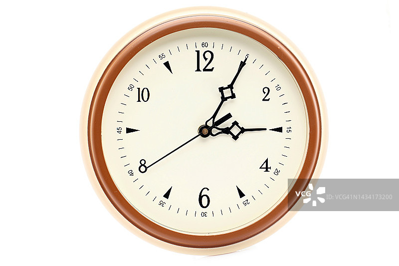 白色背景下的挂钟图片素材