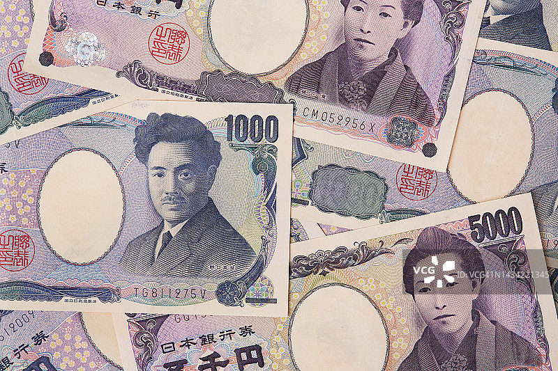 作为背景的日元图片素材