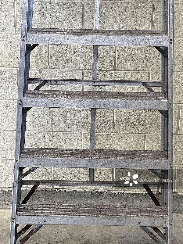 铝制梯子局部图图片素材