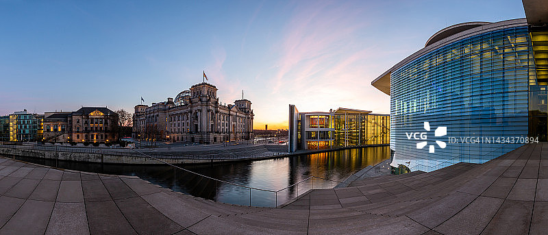 德国国会大厦和政府区（柏林）图片素材