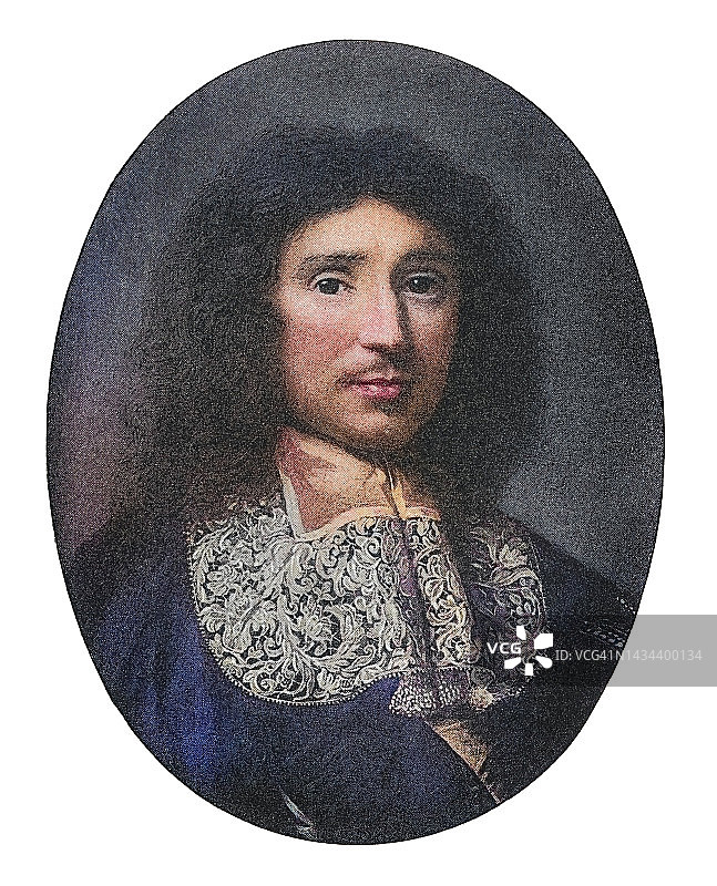 让-巴蒂斯特·科尔贝肖像：1661至1683年任法国国务大臣图片素材