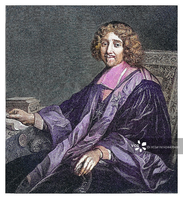 法国政治家米歇尔·勒·泰利耶肖像图片素材