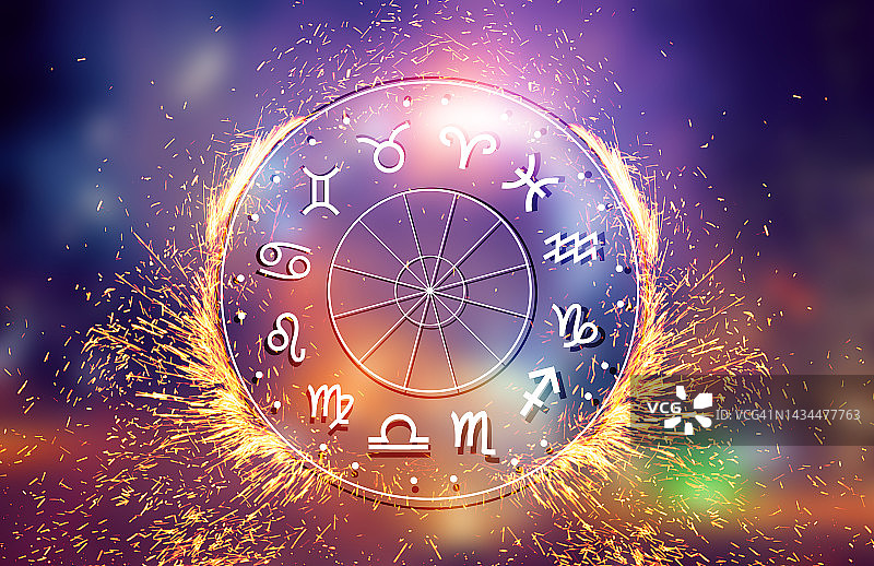 星座运势圈内的十二星座图片素材